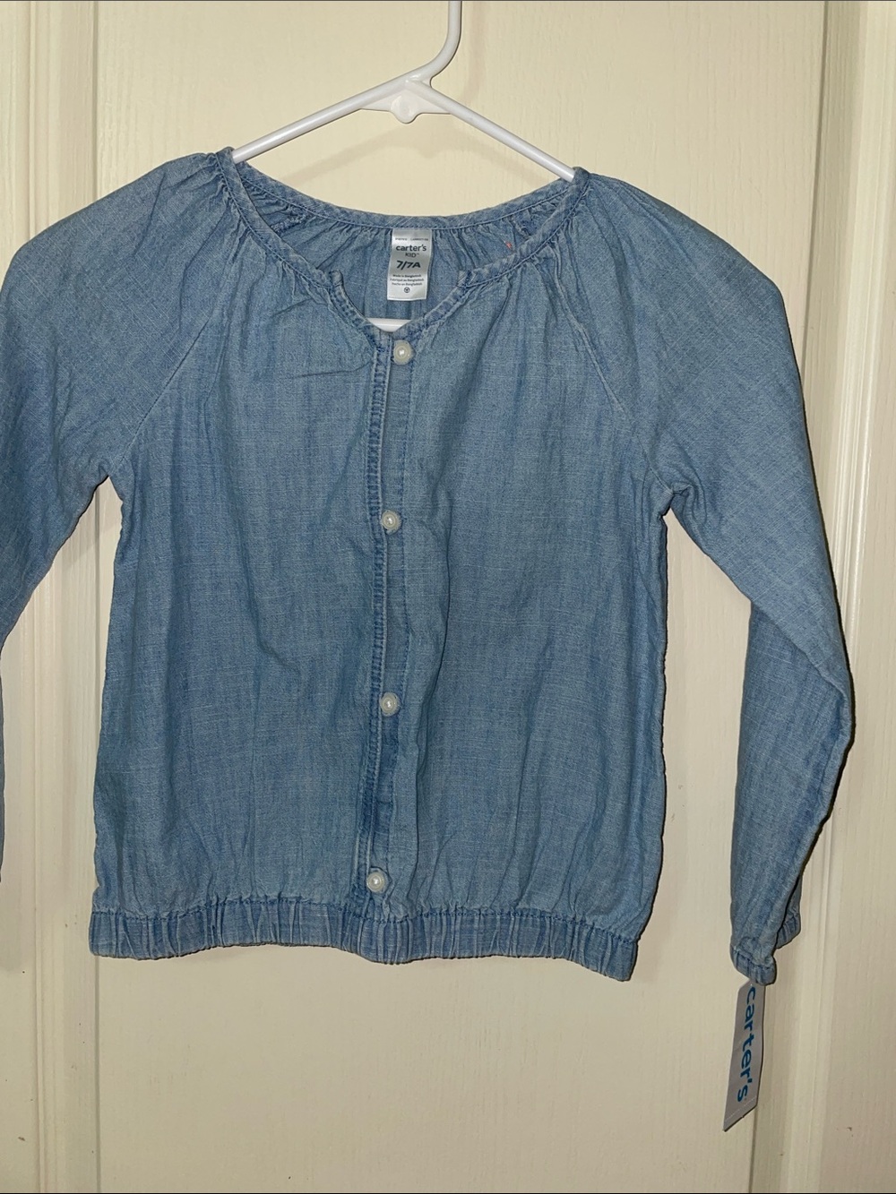 NWT Carters  Light Blue Denim Button-Up girls top